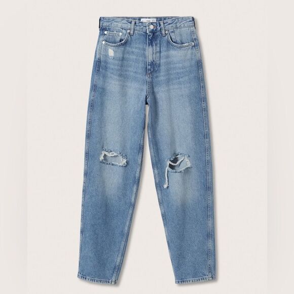 Mango High-Rise Tapered Jeans New - Picture 2 of 8